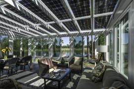SOLAR ENERGO-Wintergarten mit Photovoltaikanlage ohne Netzanbindung