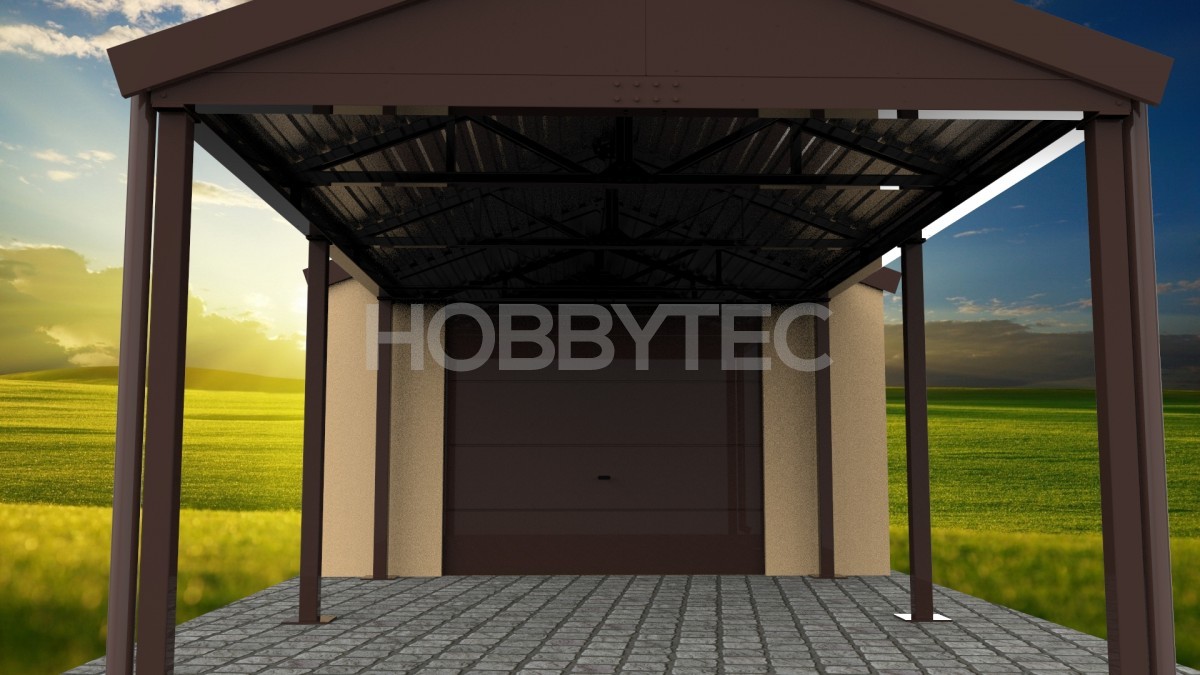 Prefab Garage mit Veranda