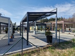 Aluminium- Terassenüberdachungs SOLAR ENERGO 6 x 4 m mit Photovoltaikanlage 4,56 kW + Batterie 6,2 k