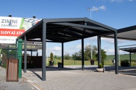 Aluminium-Carport SOLAR ENERGO 5 x 4 m mit Photovoltaikanlage 3,8 kW + Batterie 6,2 kW