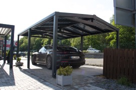 Aluminium-Carport SOLAR ENERGO 6 x 4 m mit Photovoltaikanlage 4,56 kW + Batterie 5,0 kW