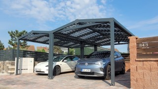 Aluminium-Carport SOLAR ENERGO mit Photovoltaikanlage - Netzanbindung