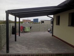 POLLARD selbsttragende Aluminium-Pergola, XXL Große, mit Polycarbonat