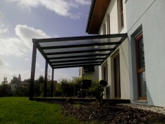 POLLARD selbsttragende Aluminium-Pergola, XXL Große, mit Polycarbonat