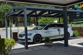 Aluminium-Carport SOLAR ENERGO mit Photovoltaikanlage - Netzanbindung