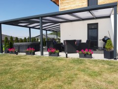 POLLARD Eck-Pergola aus Aluminium mit Polycarbonat