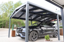 Aluminium-Carport SOLAR ENERGO mit Photovoltaikanlage ohne Netzanbindung