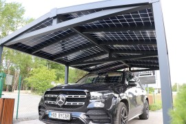 Aluminium-Carport SOLAR ENERGO 6 x 4 m mit Photovoltaikanlage 4,56 kW + Batterie 5,0 kW