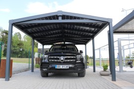 Aluminium-Carport SOLAR ENERGO 6 x 4 m mit Photovoltaikanlage 4,56 kW + Batterie 5,0 kW