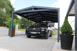 Aluminium-Carport SOLAR ENERGO mit Photovoltaikanlage ohne Netzanbindung