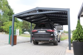 Aluminium-Carport SOLAR ENERGO 6 x 4 m mit Photovoltaikanlage 4,56 kW + Batterie 6,2 kW