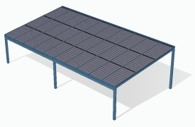 Solarüberdachung der Serie Neapol NEAPOL 545x551 cm Solar Energo