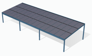 Solarüberdachung der Serie Neapol NEAPOL 545x551 cm Solar Energo