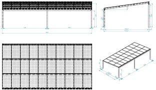Solarüberdachung der Serie Neapol NEAPOL 545x551 cm Solar Energo