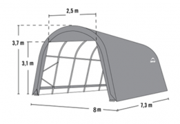Shelter-runde Feld Garage 58 m²