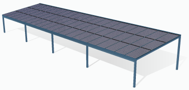 Solarüberdachung der Serie Neapol NEAPOL 545x551 cm Solar Energo