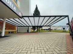 POLLARD selbsttragende Aluminium-Pergola, XXL Größe, mit Polycarbonat