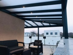 POLLARD Eck-Pergola aus Aluminium mit Polycarbonat