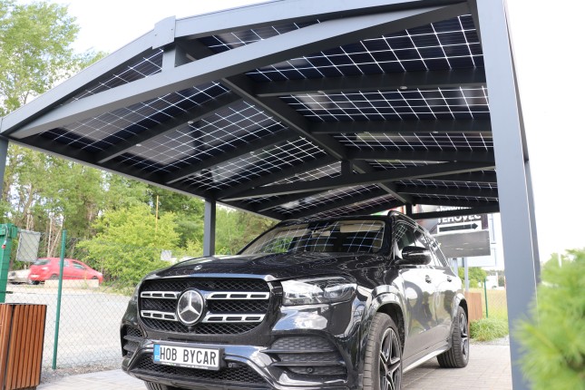 Aluminium-Carport SOLAR ENERGO 6 x 4 m mit Photovoltaikanlage 4,56 kW + Batterie 5,0 kW